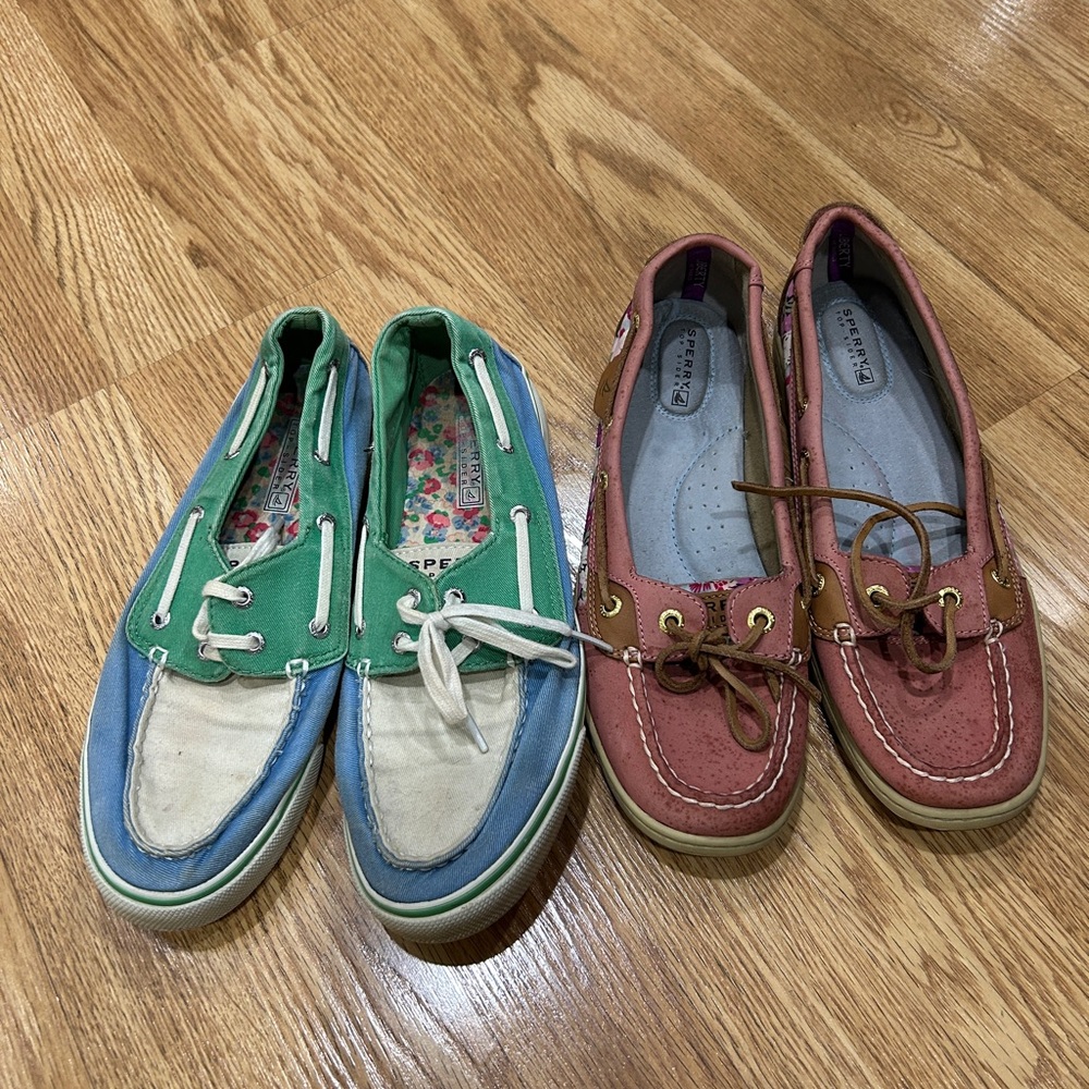 Sperry Boat Shoes - Green, Blue, and Pink